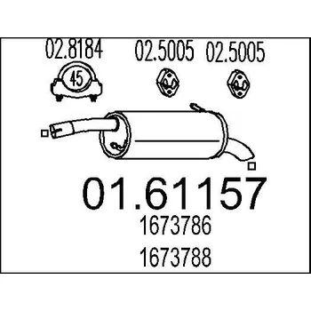 Auto-moto Zadní tlumič výfuku MTS 01.61157