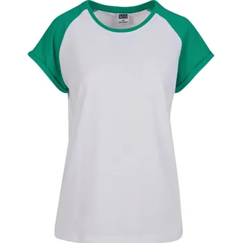Dámské tričko Dámské triko URBAN CLASSICS TB1913 WHITE/FERN GREEN M