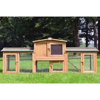 KRÁLÍKÁRNA DŘEVĚNÁ KLEC PRO HLODAVCE XXL 012