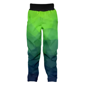 WAMU Softshellové kalhoty dětské MOZAIKA zelená vel. 86-92