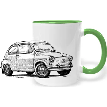 Hrnek - Fiat 600D Barva: Zelená