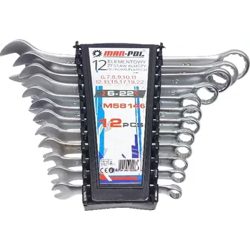 Klíč KLÍČE OČKOVÉ-OTEVŘENÉ 12KS 6-22MM CRV M58146