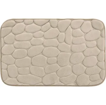 Koupelnová předložka Koupelnová předložka, 80 × 50 cm, mikrovlákno, béžová, kameny 1801981
