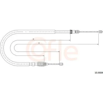 Auto-moto Tažné lanko, parkovací brzda COFLE 10.6684