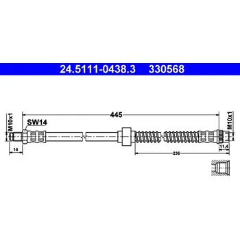 Brzdová hadice Brzdová hadice ATE 24.5111-0438.3