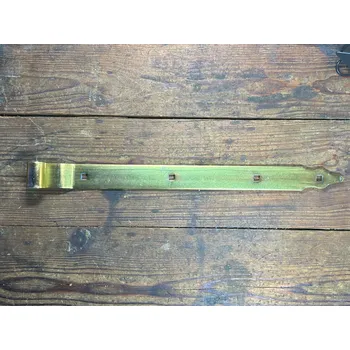 Tesařské kování Domax Zalomený závěs ZNZ 800x10x40x5,0 žlutý zinek