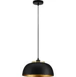 Černo-zlaté kovové závěsné světlo Nova Luce Sqube 35 cm