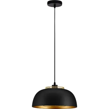 Černo-zlaté kovové závěsné světlo Nova Luce Sqube 35 cm