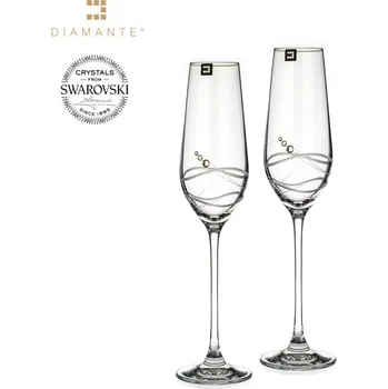 Sklenice Diamante, Slovensko Sklenice Venezia 230 ml flétny Diamante® sada 2 ks