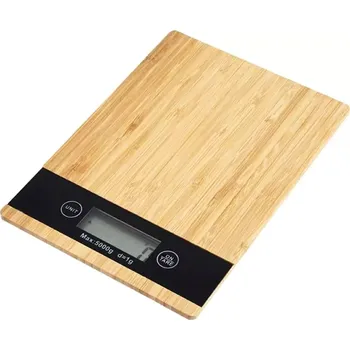 Kuchyňská váha DIGITÁLNÍ KUCHYŇSKÁ VÁHA MODERNÍ LCD 5KG/1G BAMBUS AG51N