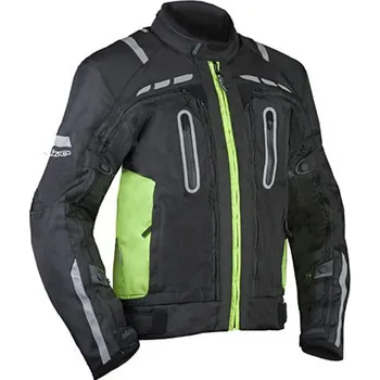 Moto bunda MBW NEAT pánská textilní moto bunda černá fluo - 56