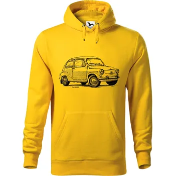 Dámská mikina Mikina - Fiat 600D Barva: Žlutá (04), Velikost: XXL, Střih: Pánské