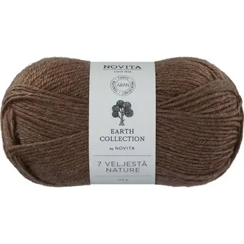 Příze Novita 7 Brothers Nature 58 Hnědá (Ponožková příze 7 Veljestä Waldpilz)
