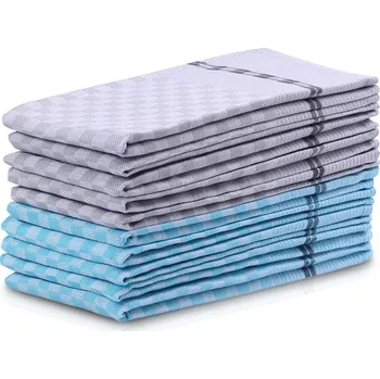 Utěrka Sada 10 utěrek DecoKing Terry tyrkysové a šedé, velikost 50x70