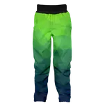 WAMU Softshellové kalhoty dětské MOZAIKA zelená vel. 98-104