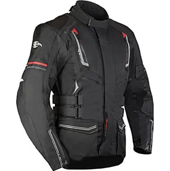 Moto bunda MBW Stanley - pánská černá textilní moto bunda - 48