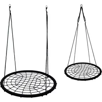 Dětská houpačka HOUPACÍ KRUH, LANOVÝ ŽEBŘÍK PRÚMĚR 100cm 5902802905536