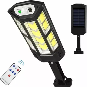 Stojací lampa LED SOLÁRNÍ LAMPA 300W SNÍMAČ SOUMRAKU A POHYBU ZD96