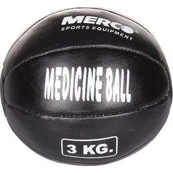 Medicinbal Merco Black Leather kožený medicinální míč hmotnost 3 kg
