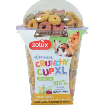 Krmivo pro hlodavce Zolux S.A.S. Pochoutka CRUNCHYCUP XL kukuř/řepa/vojtěška 170g Zolux