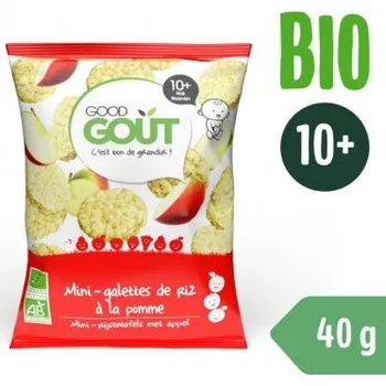 Cukrovinka Good Gout BIO mini rýžové koláčky s jablky - Sáček 40 g