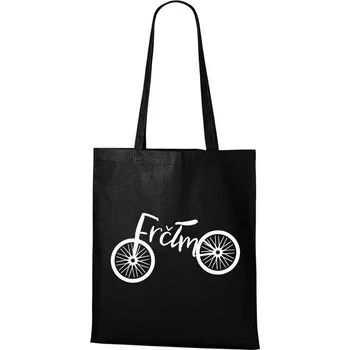 DOBRÝ TRIKO Bavlněná taška s potiskem Frčím Barva: Černá