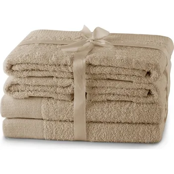 Sada ručníků AmeliaHome Amary béžové, velikost 2*70x140+4*50x100