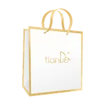 tianDe Papírová dárková taška (zlatá Tiande) 250x90x250 mm