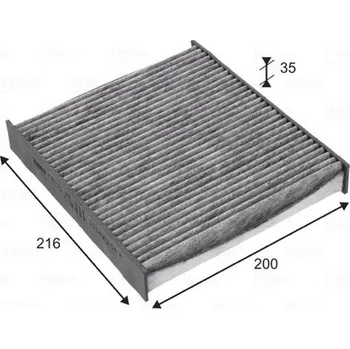 Ventilátor topení a klimatizace Filtr, vzduch v interiéru VALEO 715725