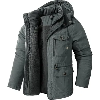 Pánský zimní kabát Pánská zimní bunda ND779 Barva: Šedá, Velikost: S