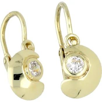 Náušnice Goldstore Zlaté hladké náušnice pro miminko Váha: 1.11 g