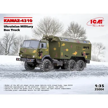 Modelářství 1/35 KAMAZ-4310, Ukrainian Military Box Truck