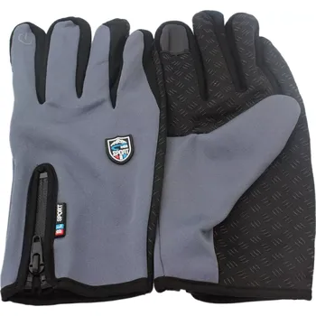 Rukavice RUKAVICE SPORT XXL TOUCH ŠEDÁ BQ19M