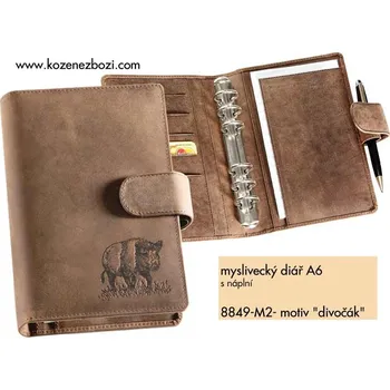 Diář Myslivecký Diář A6 "Divočák" - Dárek pro myslivce