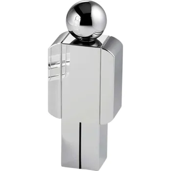 Váza Dekorační soška JONAS 15 cm, stříbrná, sklo, Philippi