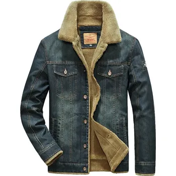 Pánský bomber Pánská džínová bunda ND459 Barva: Tmavě Modrá, Velikost: 5XL