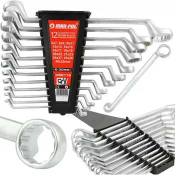 Klíč KLÍČE OČKOVÉ ZAHNUTÉ, SADA 12KS, 6-32MM M58116