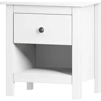 Noční stolek Noční stolek TORINO bílý, kovové úchytky - SLEVA 3% s kodem radost25