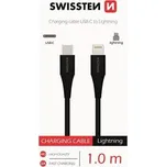 DATOVÝ KABEL SWISSTEN USB-C / LIGHTNING 1,0 M ČERNÝ