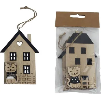 Velikonoční dekorace Domeček k zavěšení, 2 ks D7163