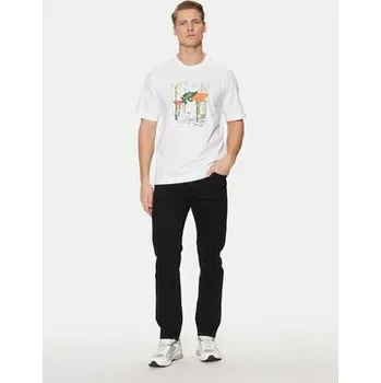 Pánské tričko Jack & Jones T-Shirt Machester 12273549 Bílá Relaxed Fit XL