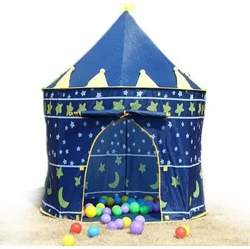 Dětský domeček DĚTSKÝ STAN HRAD DOMEČEK ZAHRADNÍ STANEK - MODRÝ