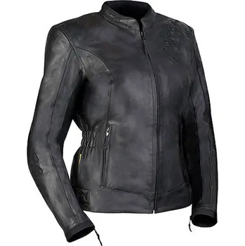 Moto bunda MBW OLIVIA Lady - dámská černá kožená moto bunda - 36