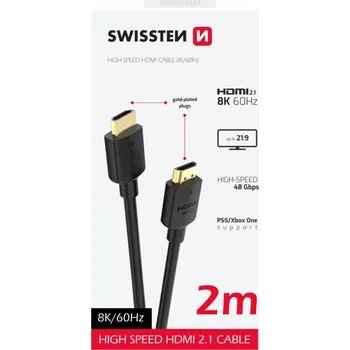 Video kabel SWISSTEN KABEL HDMI NA HDMI 8K 60Hz 2,0 M PVC