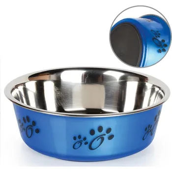 Miska pro psa Nerezová miska Crystal, modrá