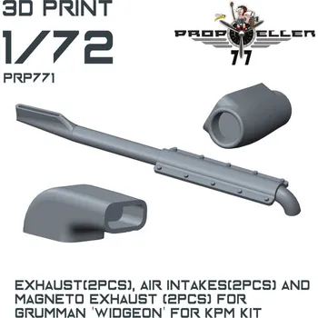 Plastikový model 1/72 Gruman Widgeon exhaust,intakes,magneto (KPM)