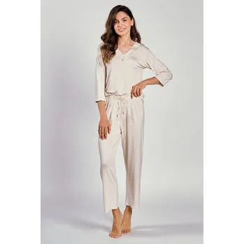 Dámské pyžamo Kombinované pyžamo pro ženy z viskózy a lnu, Xl i240_199030_2:XL