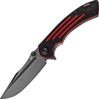 kapesní nůž Kansept Pretatout Černý TiCn Povlak 154CM Černý a Červený G10 T1032A1