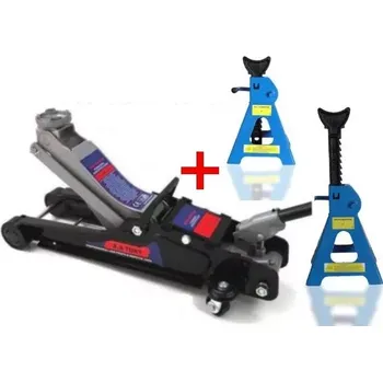 zvedák HYDRAULICKÝ ZVEDÁK 2,5T + PODPĚRA POD AUTO 3T (2ks)