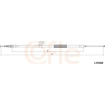 Auto-moto Tažné lanko, parkovací brzda COFLE 92.1.PE008